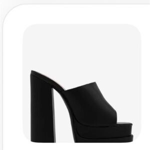 Miss Lola Black Platform Mules